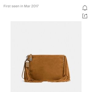 🤩😍Rare Coach 1941 cervo suede fringe Wristlet 30